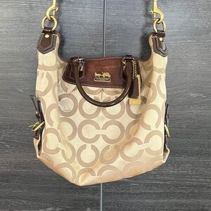 Coach Signature C Jacquard & Leather Tote Bag
